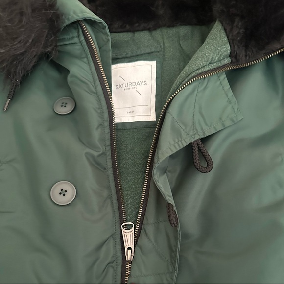 “Saturdays Surf NYC” size L . Dark green Men’s jacket - Picture 2 of 4